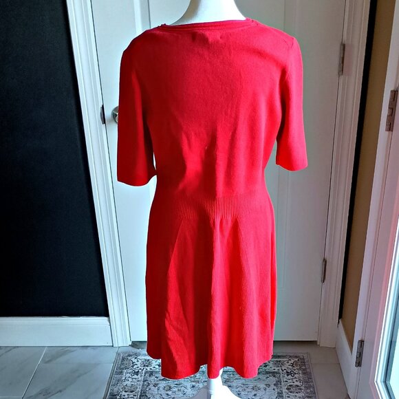 RED SWEATER DRESS By BANANA REPUBLIC SZ L - Picture 5 of 5